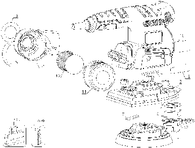 Exploded Diagram A Diagram and Parts List for MS2000CY Type 1 Black and Decker Sander Polisher